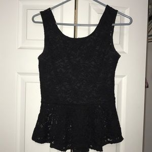 Lace Peplum Tank Top